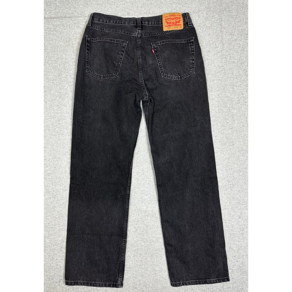Vintage Levis 565 Jeans Mens 32x32 Black Loose Fit Wide Leg Denim